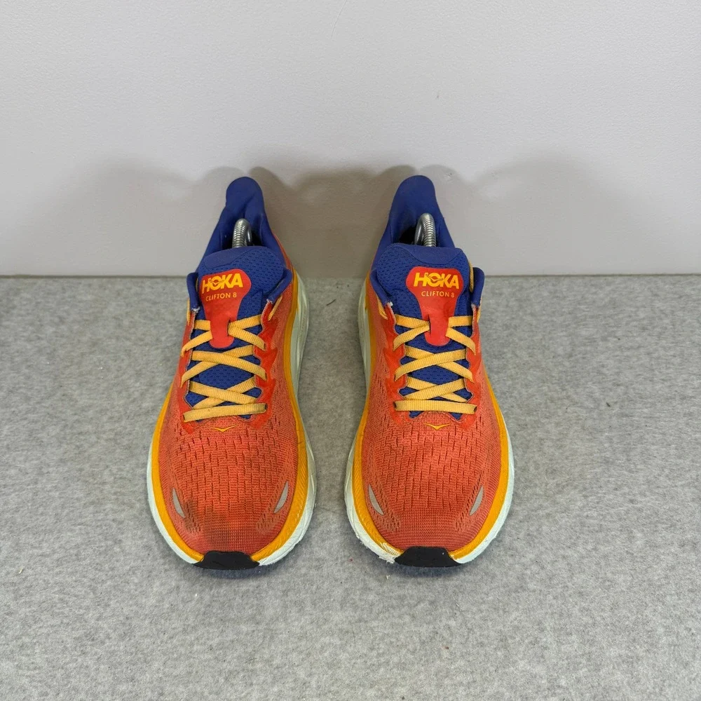 Hoka Clifton 8 Womens Shoes Size 7.5 Flame Blue Glass Running Shoes 1119394 FBLN